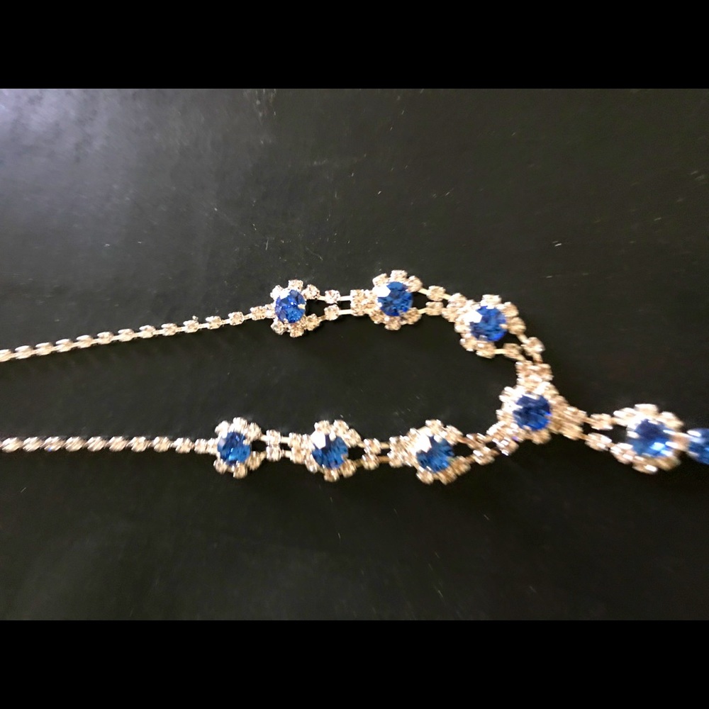 Blue and Clear Crystal Necklaces